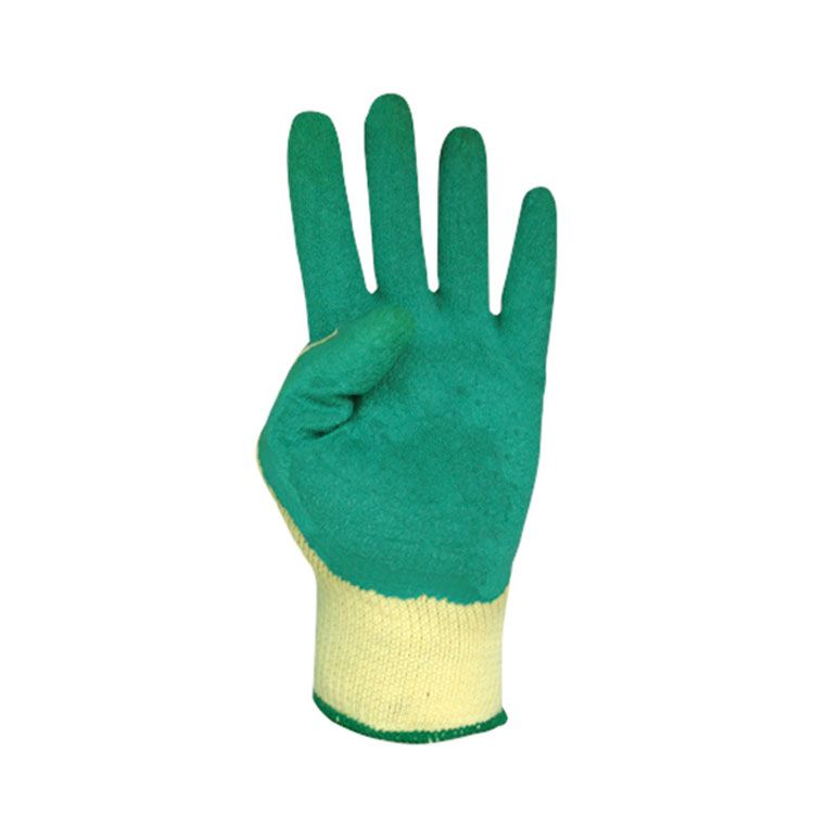 Luvas de polister com revestimento de ltex verde..S.M.L.XL