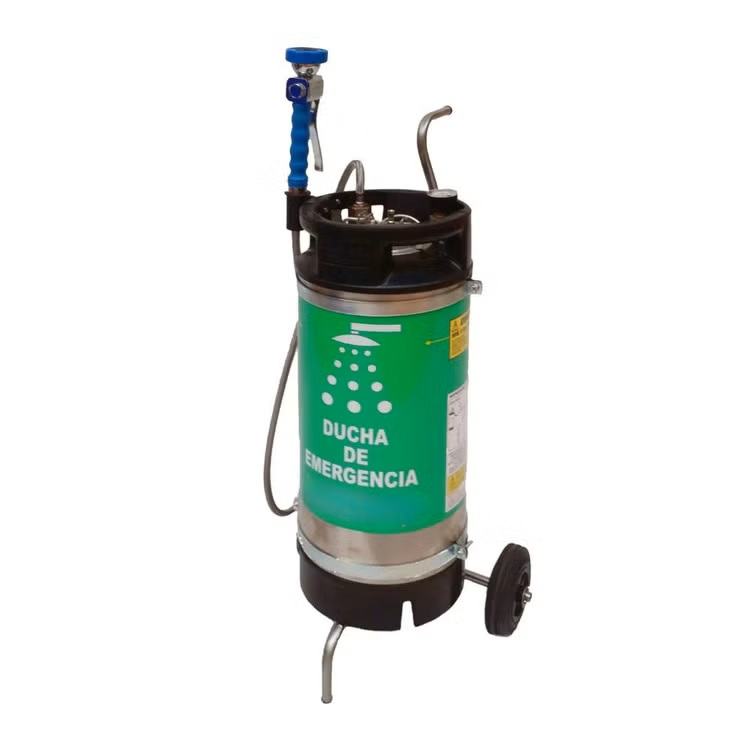 Lava-olhos/chuveiro de press�o de 15 L com carrinho