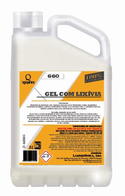 LQ-660 DETCLOR LIMÃO Detergente Gel com Cloro Activo  5 LT