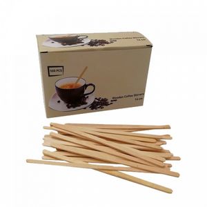 Removedor / Palheta de  madeira para café embalado em papel 140 Caixa 500  Uniades