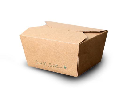 Caixa Cart�o Take Away Kraft Rectangular 1000 ml (50 Uds)