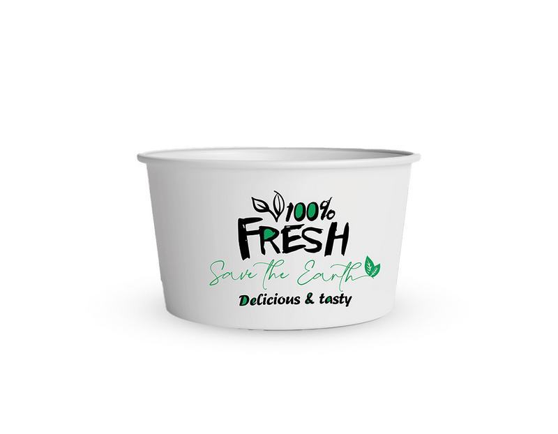 Terrina De Gelado Cart�o Branco 6 OZ 180 ML Pack 50 Unidades
