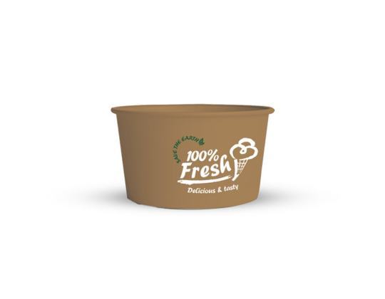 Terrina De Gelado Cart�o Kraft 3 OZ 80 ML Pack 50 Unidades