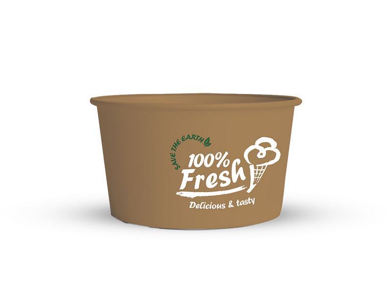 Terrina De Gelado Cart�o Kraft 6 OZ 180 ML Pack 50 Unidades