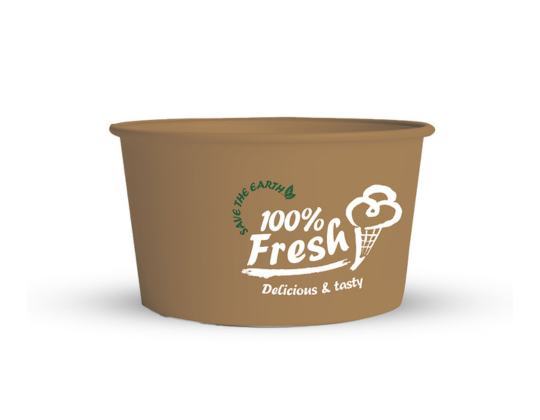 Terrina De Gelado Cart�o Kraft 8 OZ 240 ML Pack 50 Unidades