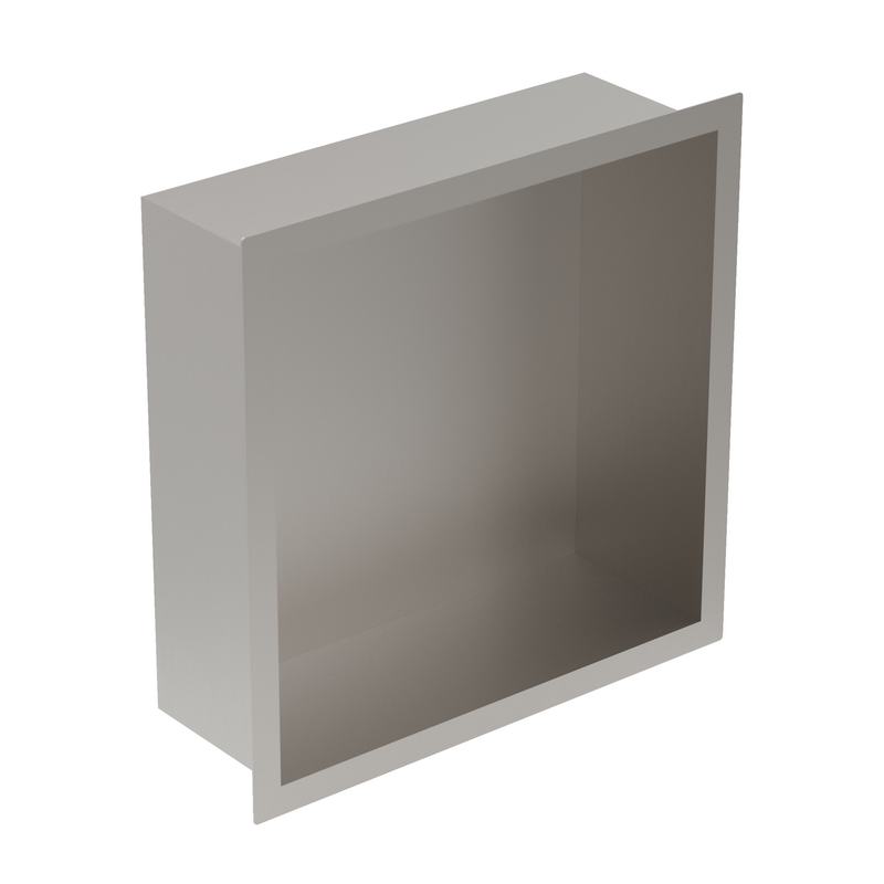 Nicho embut�vel em a�o inoxid�vel 30x10x30. Acabamento acetinado
