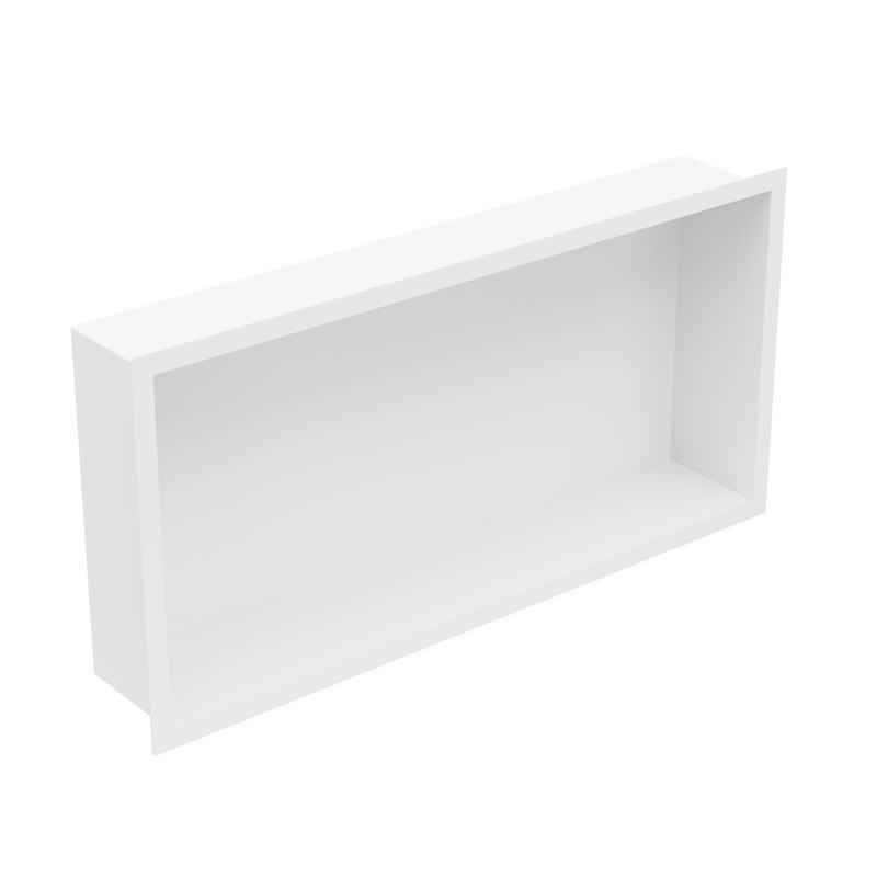 Nicho de encastrar em a�o inoxid�vel 60x10x30 (revers�vel). Acabamento branco mate H.6030.W