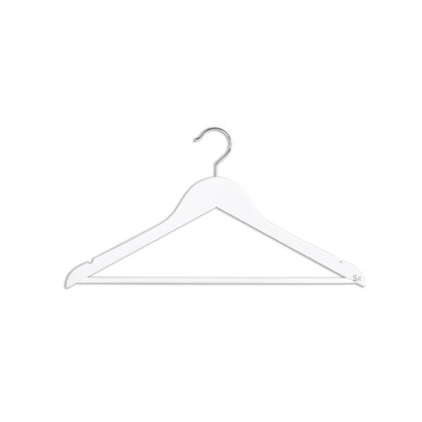 Cabide Madeira de faia Branco Dimenso 235X448X12 mm Set 100  Unidades