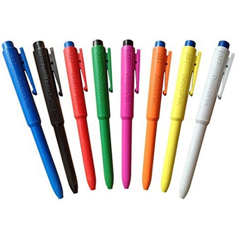 Caneta detetvel RETRCTIL- TINTA NORMAL COM CLIP PACK 25 UNIDADES