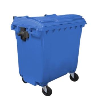 Contentor 770 L, 4 rodas, 1370x780x1365 mm, azul 