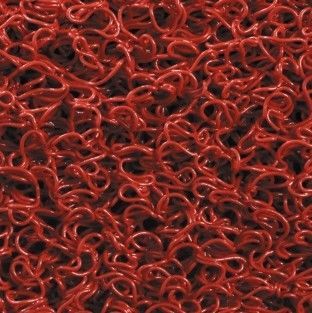 Tapete de entrada VERMELHO em PVC - Tipo esparguete: Metro Linear