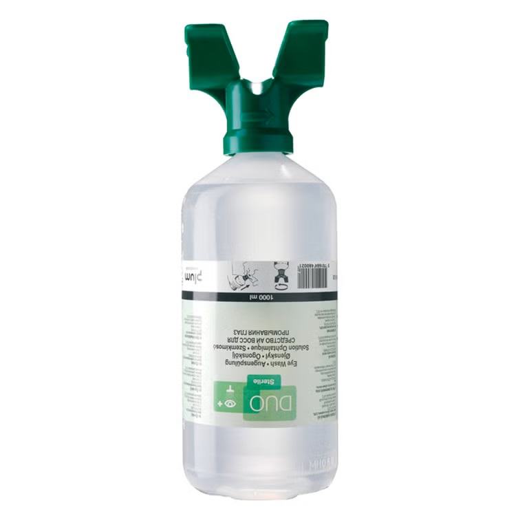 Frasco duplo para lavagem dos olhos e prote��o contra o p�, 1 l