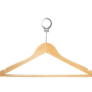 Cabide anel anti-roubo Madeira Natural Dimenso 270X448X12 mm Set 100  Unidades