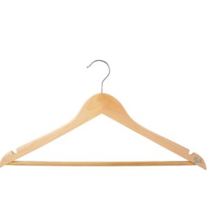 Cabide Madeira Natural Dimenso 235X448X12 mm Set 100  Unidades