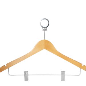 Cabide anel anti-roubo Com Pinas Madeira Natural Dimenso 300X448X12 mm Set 100  Unidades