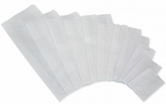 Saquetas De Papel Branco 25 X 11 X 5 - Emb 1000 Unidades N / B - 03 