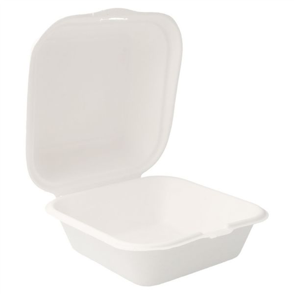 CAIXAS HAMBURGER BIONIC 16 oz 450 ML 15,2x15x8,4 CM - CANA DE A�UCAR BRANCO MANGA 50 UNIDADES