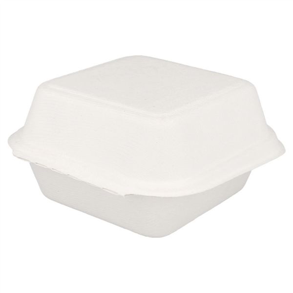 CAIXAS HAMBURGER BIONIC 16 oz 450 ML 15,2x15x8,4 CM - CANA DE A�UCAR BRANCO MANGA 50 UNIDADES