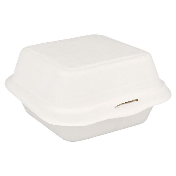 CAIXAS HAMBURGER BIONIC 16 oz 450 ML 15,2x15x8,4 CM - CANA DE A�UCAR BRANCO MANGA 50 UNIDADES