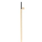 Palhinha Direita Embalada Em  KRAFT 14X8 CM Preta  Pack 100 Unidades