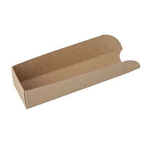 Porta / Pala Cachorro Quente/Hot Dog - papel Kraft 175x50x34 50 Unidades