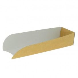 Porta / Pala Cachorro Quente/Hot Dog - papel Kraft 175x50x34 50 Unidades