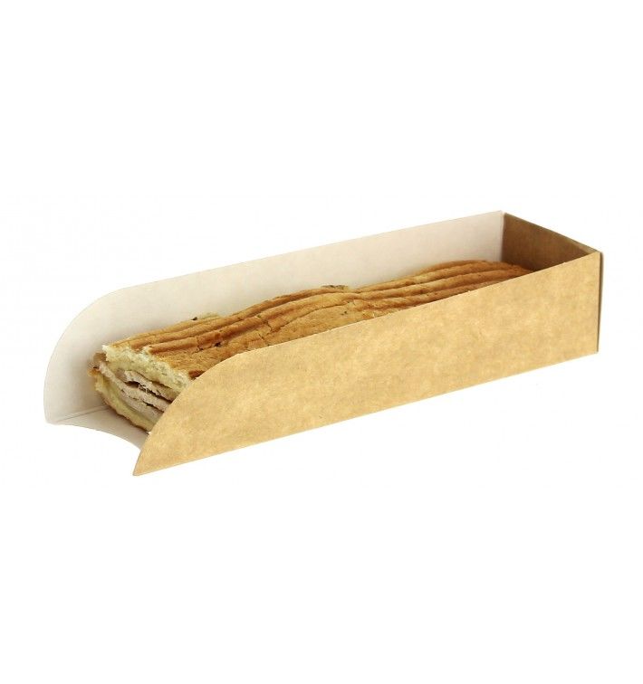 Porta / Pala Cachorro Quente/Hot Dog - papel Kraft 175x50x34 50 Unidades