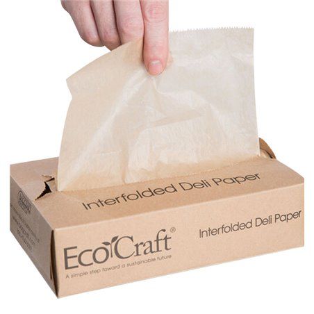 Papel Envolvente Antigordura Kraft em Dispensador 20,6x27cm  500 Uds 
