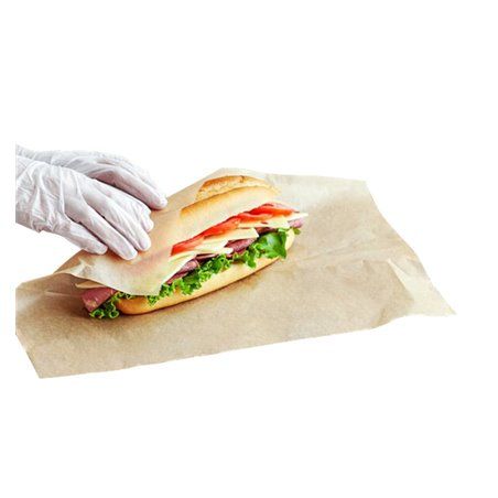 Papel Envolvente Antigordura Kraft em Dispensador 37,5 X 27cm 500 Uds