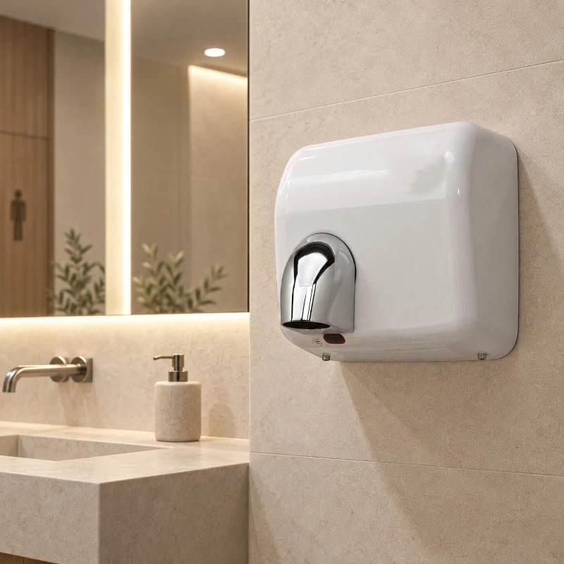 Secador de m�os branco com sensor autom�tico Inoxflow
