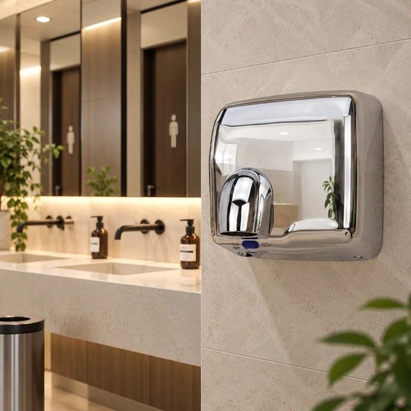 Secador de m�os brilhante com sensor autom�tico Inoxflow