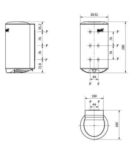 Secador de m�os escovado com sensor autom�tico Quickflow