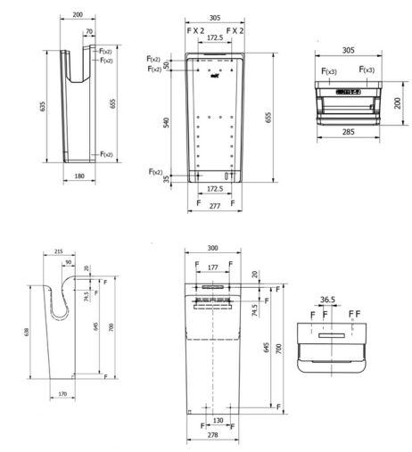 Secador de m�os Fastflow Universal com escovas