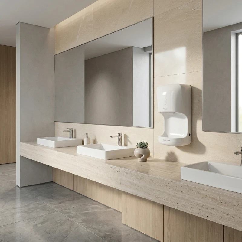 Secador de m�os branco com sensor autom�tico Cleanflow