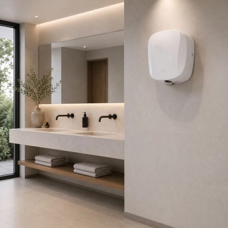 Secador de m�os branco com sensor autom�tico Topflow