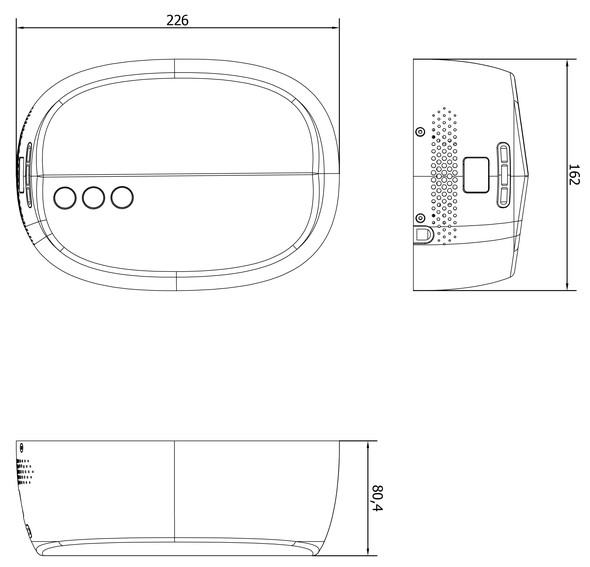 Secador de m�os EVO-POWER em a�o inoxid�vel com sensor infravermelho. Acabamento brilhante.
