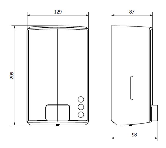 Doseador manual de sab�o l�quido CL�SSICO EVO 1000 ml. ABS branco