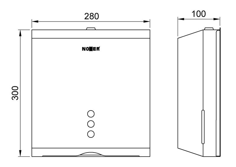 Dispensador de toalhas de papel de a�o inoxid�vel branco