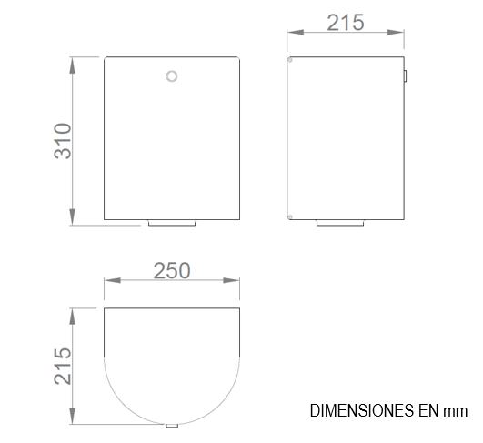 Dispensador de Rolo de Extra��o Central de a�o inoxid�vel Acabamento em cetim