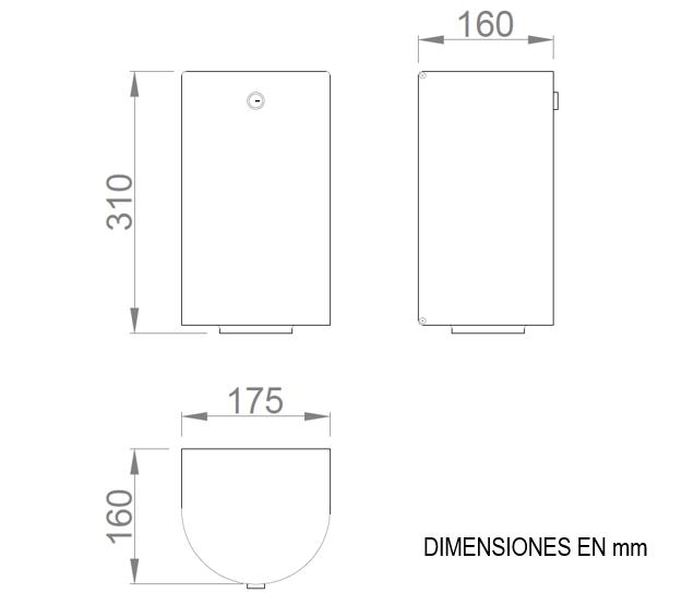 Dispensador de Rolo de Extra��o Central de a�o inoxid�vel. Acabamento cetim
