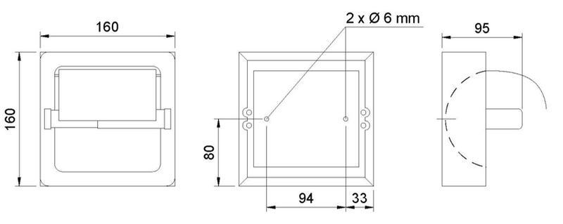 Dispensador de papel higi�nico misto em a�o inoxid�vel brilhante