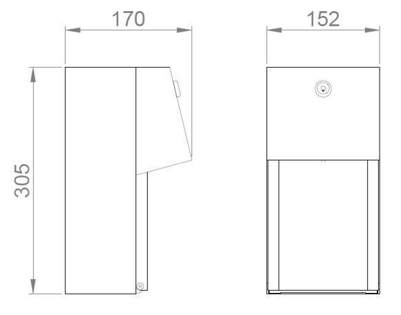 Porta rolos de papel higi�nico dom�stico vertical de dois rolos em a�o inoxid�vel Acabamento acetinado