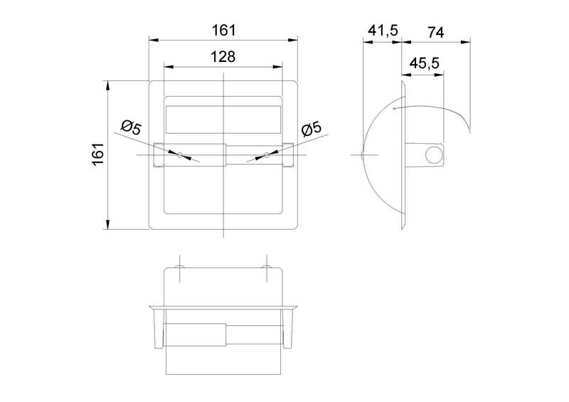 Porta de rolo �nico de papel higi�nico dom�stico de a�o inoxid�vel com tampa. Acabamento brilhante