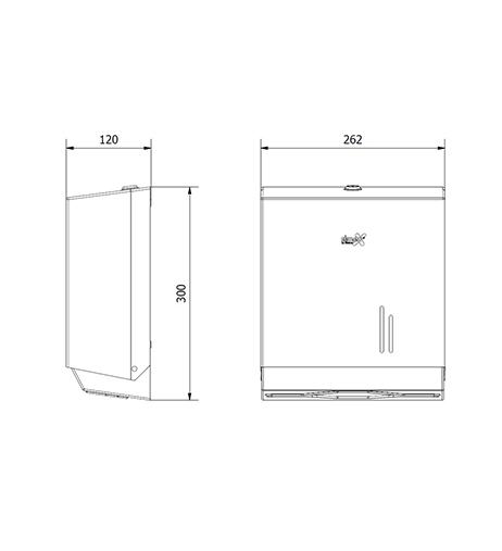 Dispensador de toalhas em a�o inoxid�vel branco