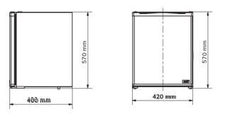 Minibar 40 Lt  Branco Porta Vidro 