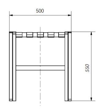 Porta-malas em madeira maci�a