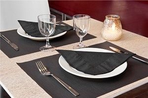 TOALHETES DE MESA 48 G/M2 31x43 CM PRETO CELULOSE 500 UNIDADES