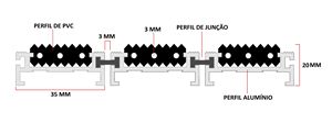 Tapete  Modelo. Vip  c/PVC estriado 20mm Preo  M2 
