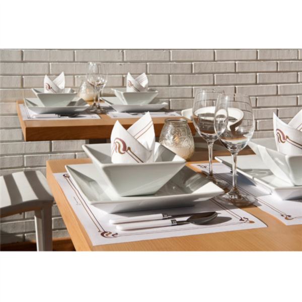 TOALHETES DE MESA CASTANHO/OCRE  MAXIM 48 G/M2 31x43 CM BRANCO CELULOSE 500 UNIDADES