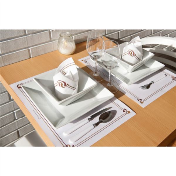 TOALHETES DE MESA CASTANHO/OCRE  MAXIM 48 G/M2 31x43 CM BRANCO CELULOSE 500 UNIDADES